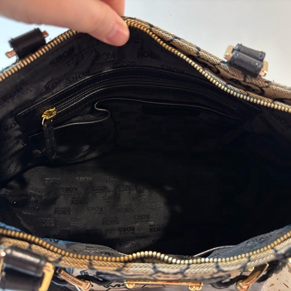 Michael Kors Monogram Satchel Shoulder Handbag - Picture 13 of 15